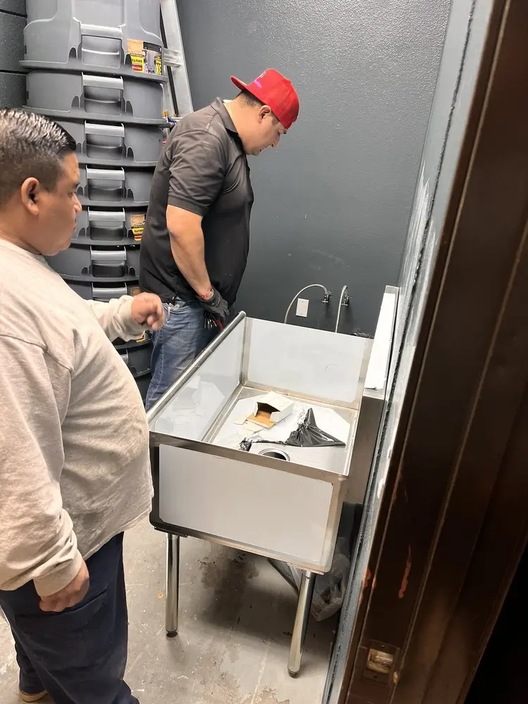 Commercial plumbing and sink installation in Ozark